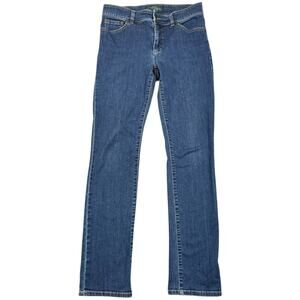 LRL Lauren Jeans Co Ralph Lauren Jeans Blue Straight Leg Stretch Denim - 6